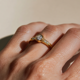 Aurora Solitaire Ring — Cuore di Luce