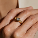 Aurora Solitaire Ring — Cuore di Luce