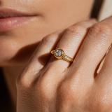 Aurora Solitaire Ring — Cuore di Luce