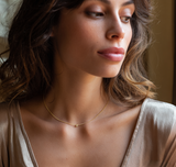 Luce Pura Necklace – Cuore di Luce – Pure light in its simplest form ✨ Luce Pura — minimal 18K gold vermeil necklace with a single sparkling stone