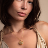 Cuore Intrecciato Necklace – Cuore di Luce – Luminous openwork heart ✨ Cuore Intrecciato — 18K gold vermeil pendant with sparkling zirconia. A signature Cuore di Luce design