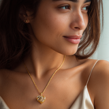 Cuore Intrecciato Necklace – Cuore di Luce – Luminous openwork heart ✨ Cuore Intrecciato — 18K gold vermeil pendant with sparkling zirconia. A signature Cuore di Luce design