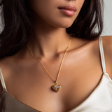 Cuore Intrecciato Necklace – Cuore di Luce – Luminous openwork heart ✨ Cuore Intrecciato — 18K gold vermeil pendant with sparkling zirconia. A signature Cuore di Luce design