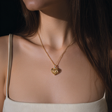 Cuore di Vento Necklace — Cuore di Luce – Airy golden elegance ✨ Cuore di Vento — openwork 18K vermeil heart pendant with central zircon. A signature Cuore di Luce piece