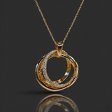 Incontro Luxe — Interlaced Gold Diamond Pendant