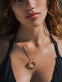 Incontro Luxe — Interlaced Gold Diamond Pendant