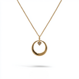 Luna di Cuore – Pure Gold Crescent Pendant