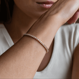 Gold Edition Luce Sottile Tennis Bracelet worn by model