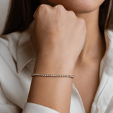 Luce Sottile Tennis Bracelet Gold Edition on wrist