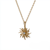 Stella di Luce — 18K Gold Sunburst Pendant