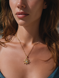 Stella di Luce — 18K Gold Sunburst Pendant